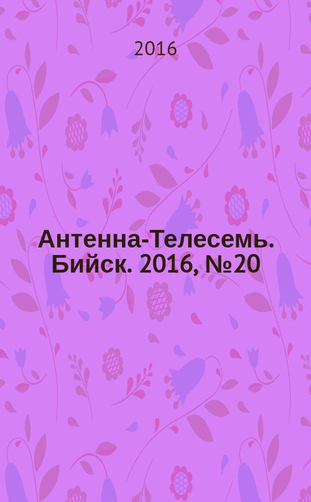 Антенна-Телесемь. Бийск. 2016, № 20 (483)