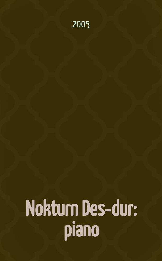 Nokturn Des-dur : piano : op. 27 № 2