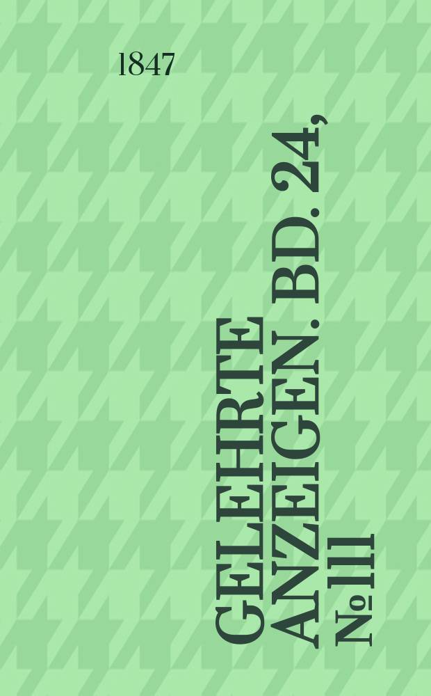 Gelehrte Anzeigen. Bd. 24, № 111