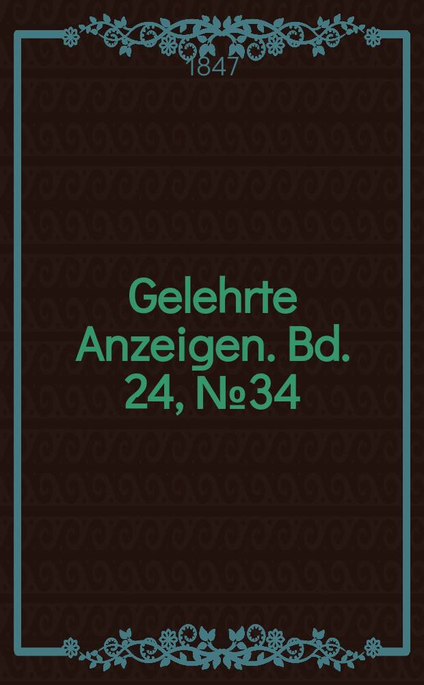 Gelehrte Anzeigen. Bd. 24, № 34