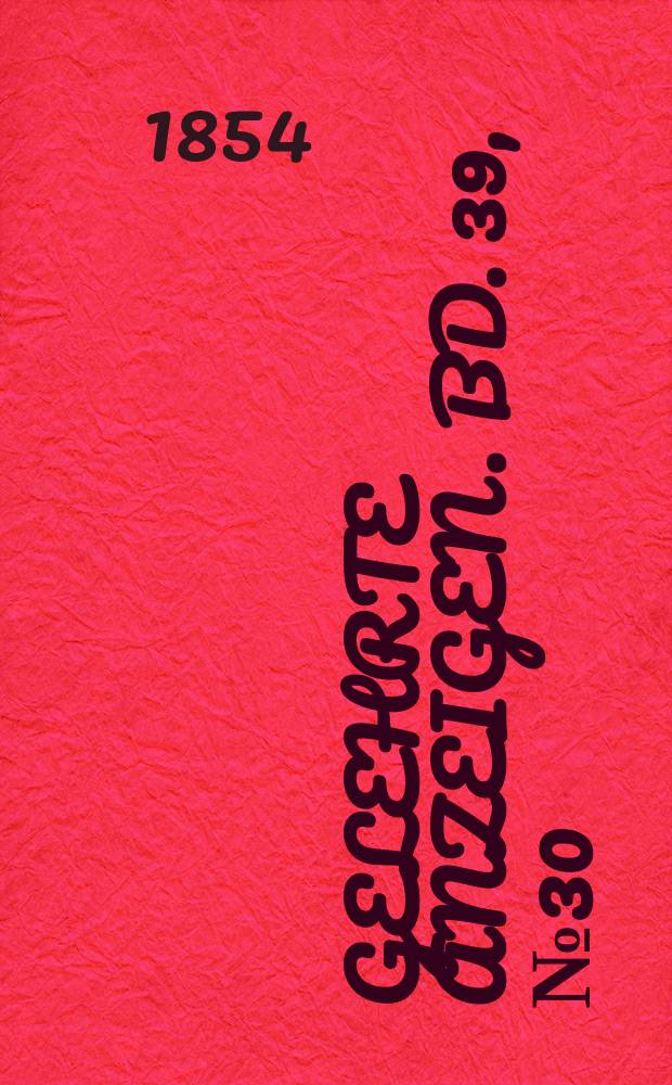 Gelehrte Anzeigen. Bd. 39, № 30