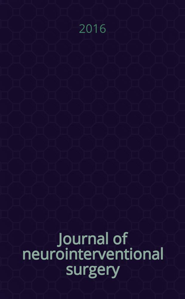 Journal of neurointerventional surgery : JNIS the official journal of SNIS and SVIN. Vol. 8, № 8