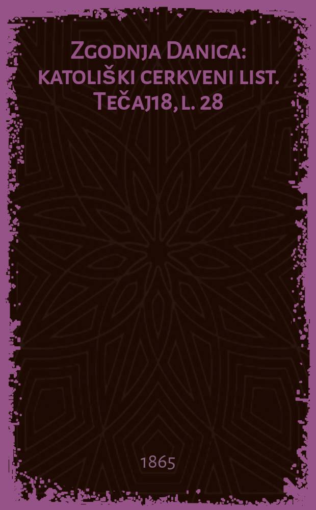 Zgodnja Danica : katoliški cerkveni list. Tečaj18, l. 28