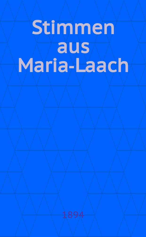 Stimmen aus Maria-Laach : katholische Blätter. Bd.46, [H.]2