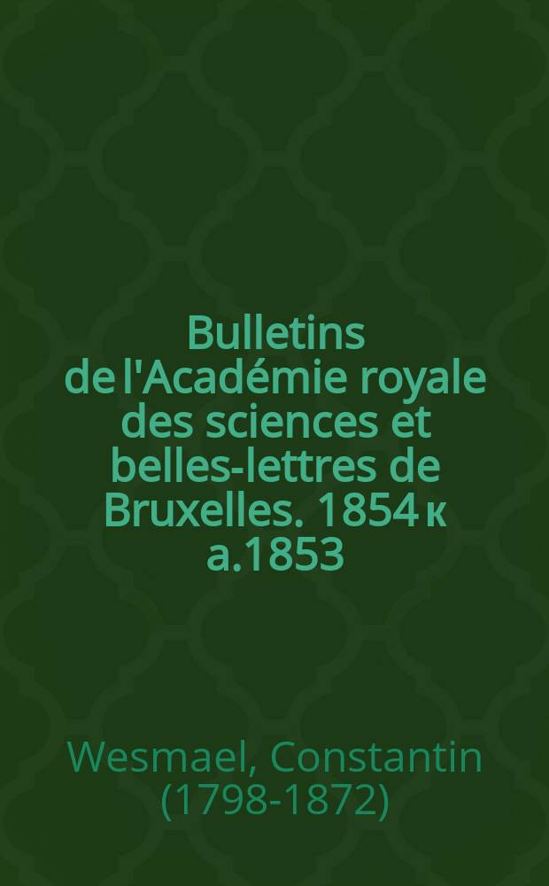 Bulletins de l'Acad&eacute;mie royale des sciences et belles-lettres de Bruxelles. 1854 к a.1853/1854 app. [4] : Ichneumones amblypygi Europaei = Подсемейство стрекоз