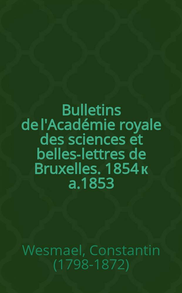 Bulletins de l'Académie royale des sciences et belles-lettres de Bruxelles. 1854 к a.1853/1854 app. [4] : Ichneumones amblypygi Europaei = Подсемейство стрекоз