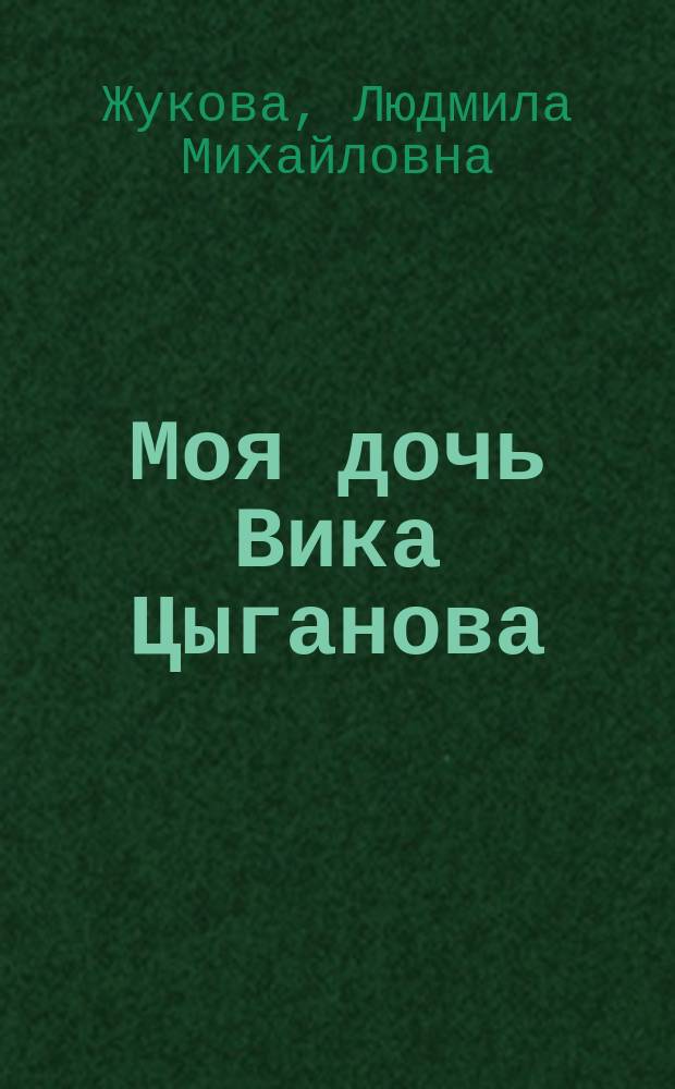 Моя дочь Вика Цыганова