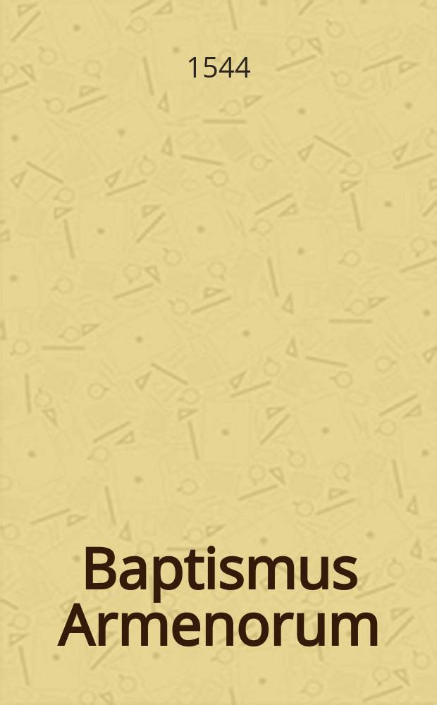 Baptismus Armenorum