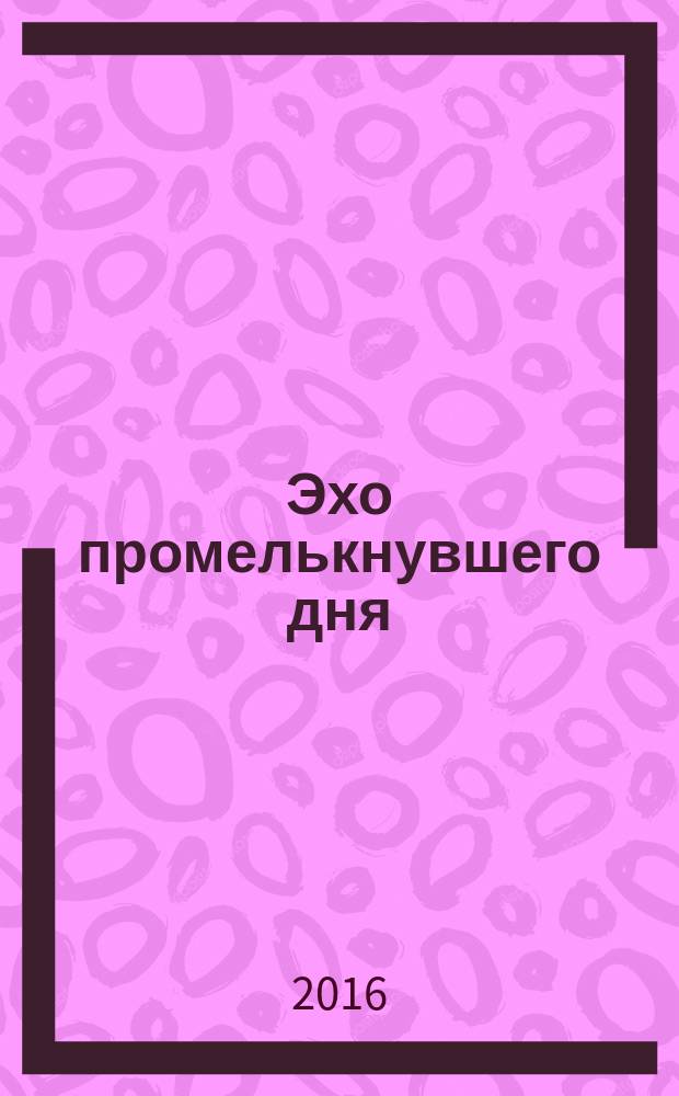 Эхо промелькнувшего дня : стихотворения