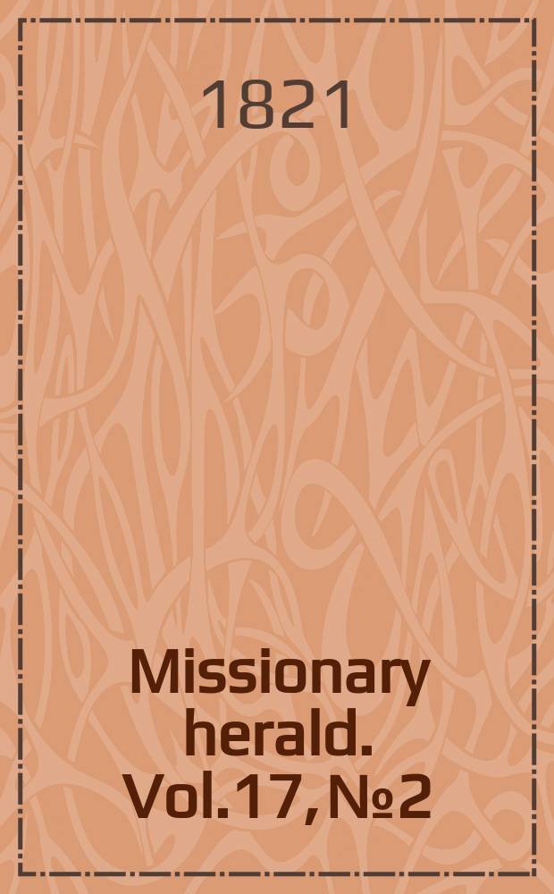 Missionary herald. Vol.17, № 2