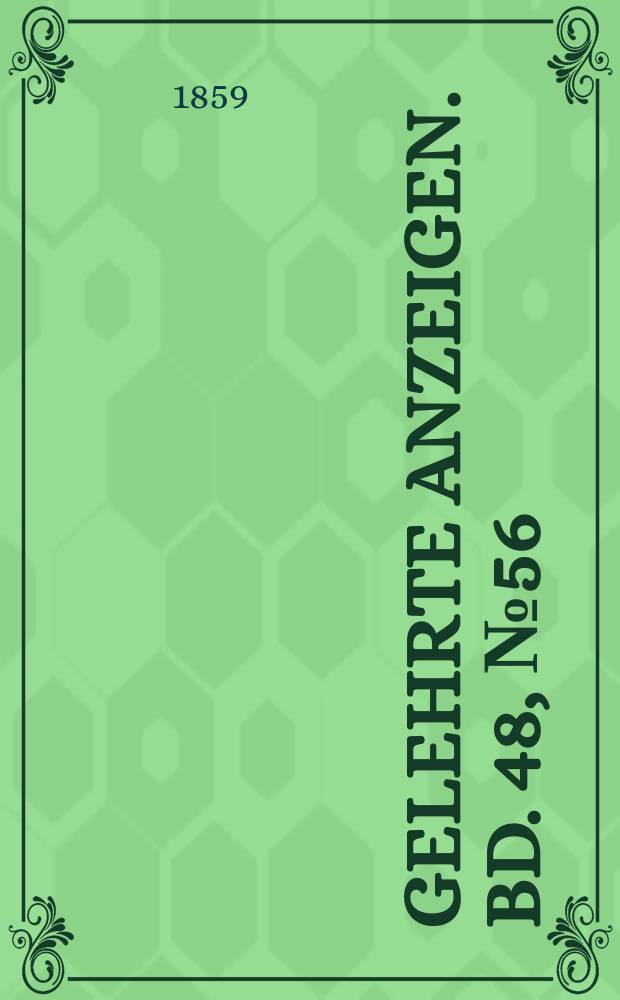 Gelehrte Anzeigen. Bd. 48, № 56