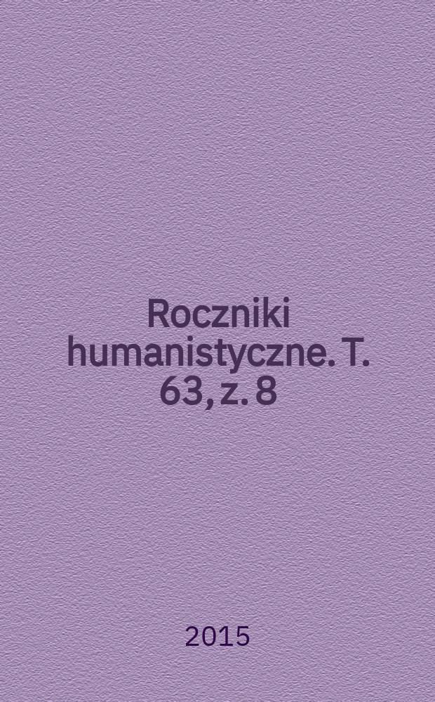 Roczniki humanistyczne. T. 63, z. 8 : Lingwistyka korpusowa i translatoryka