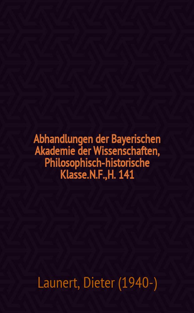 Abhandlungen der Bayerischen Akademie der Wissenschaften, Philosophisch-historische Klasse. N.F., H. 141 : Nova Kepleriana