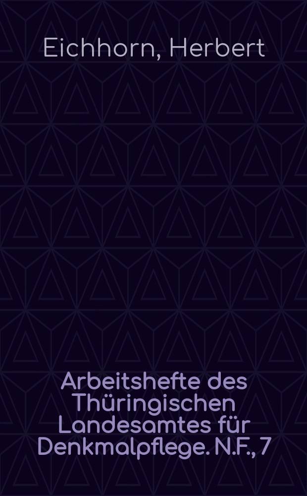 Arbeitshefte des Thüringischen Landesamtes für Denkmalpflege. N.F., 7 : Der einstige Prämonstratenserkloster- und Schlosskomplex Mildenfurth = Единый комплекс монастыря премонстратов и замка Мильденфурт = Единый комплекс монастыря премонстрантов и замка Мильденфурт