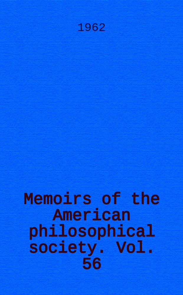 Memoirs of the American philosophical society. Vol. 56 : Planetary, lunar and solar positions 601 B.C. to A.D.1 at five-day and ten-day intervals