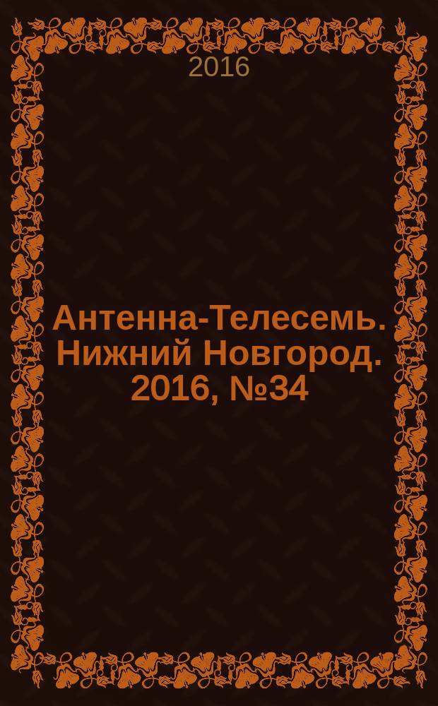 Антенна-Телесемь. Нижний Новгород. 2016, № 34 (34)
