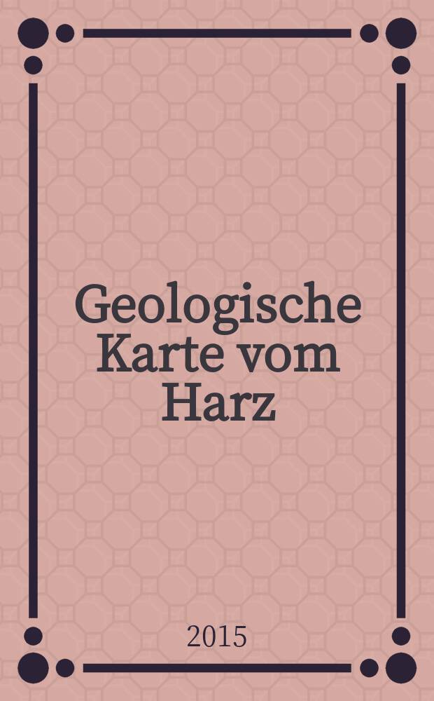 Geologische Karte vom Harz : RV 292 : Geologische Wanderkarte : Mit Erläuterungstext auf der Rückseite