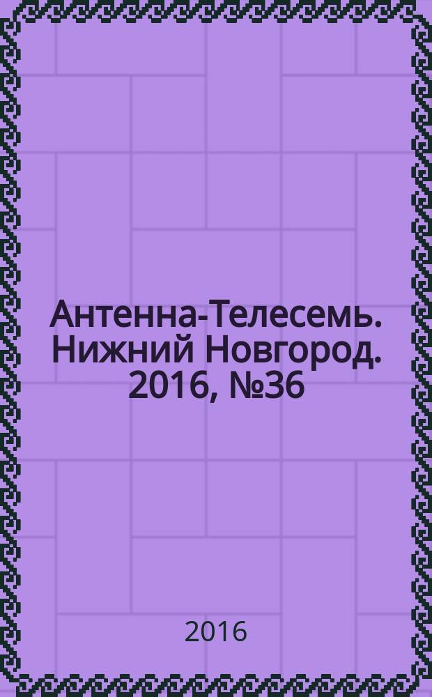 Антенна-Телесемь. Нижний Новгород. 2016, № 36 (36)