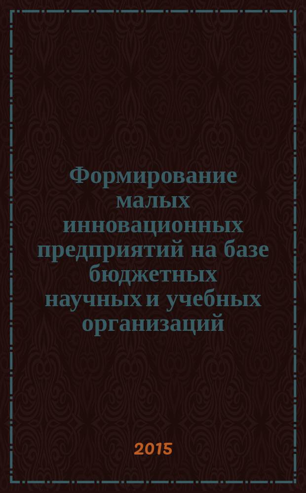 Формирование малых инновационных предприятий на базе бюджетных научных и учебных организаций : автореферат диссертации на соискание ученой степени кандидата экономических наук : специальность 08.00.05 <Экономика и управление народным хозяйством>