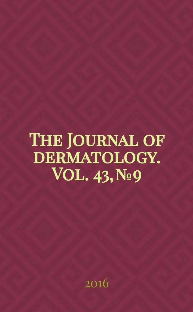The Journal of dermatology. Vol. 43, № 9