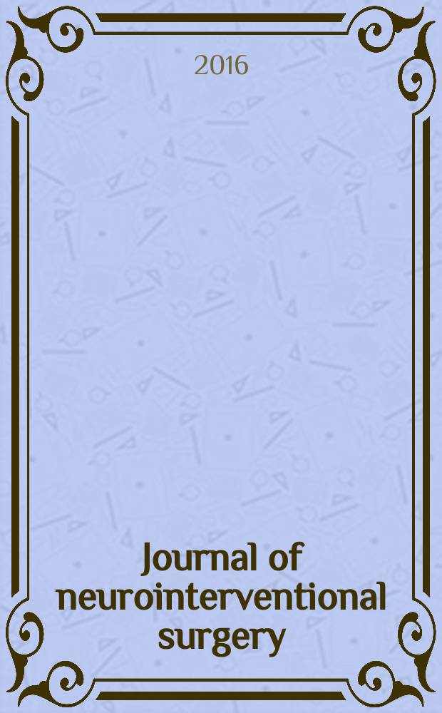 Journal of neurointerventional surgery : JNIS the official journal of SNIS and SVIN. Vol. 8, № 9