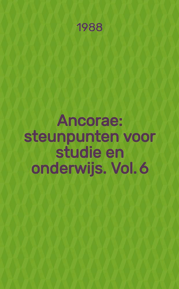 Ancorae : steunpunten voor studie en onderwijs. Vol. 6 : Antonio Vivaldi (1678-1741) en het concerto = Антонио Вивальди (1678 - 1741) и концерт. ведение активного прослушивания музыки