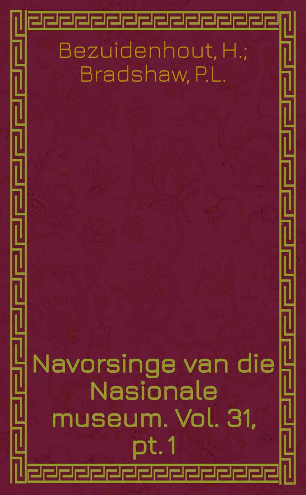 Navorsinge van die Nasionale museum. Vol. 31, pt. 1 : Landscape units of Mokala national park, Northern Cape province, South Africa = Географические ландшафты национального парка Мокала, Северо-Капская провинция, Южная Африка.
