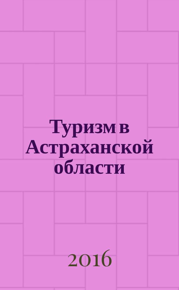 Туризм в Астраханской области : монография