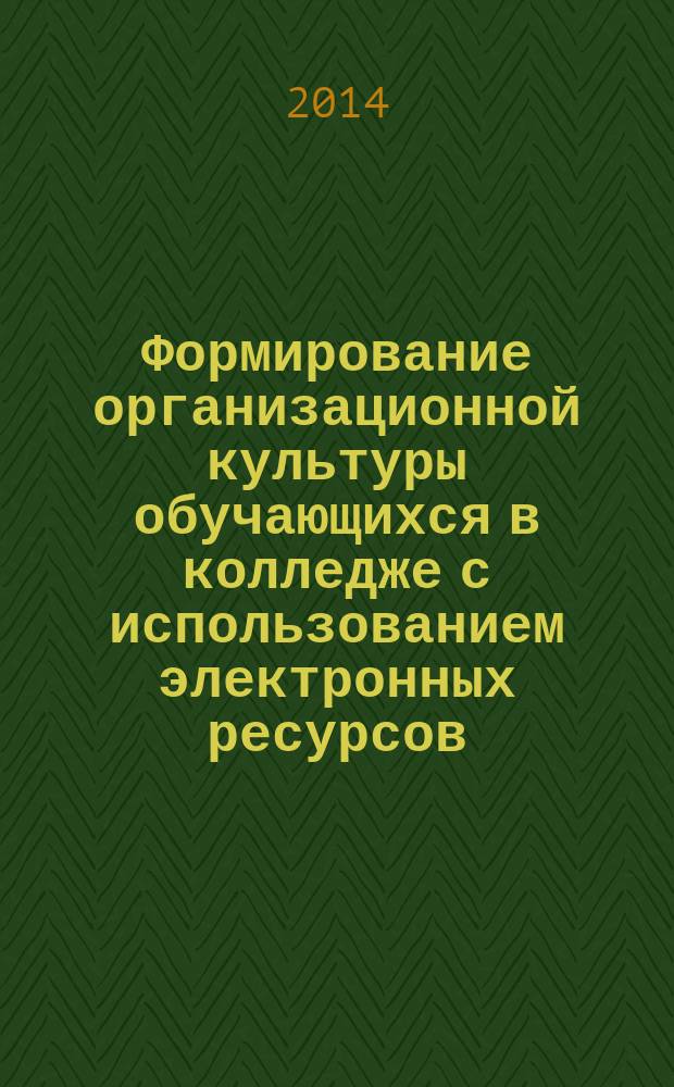 Формирование организационной культуры обучающихся в колледже с использованием электронных ресурсов : автореферат диссертации на соискание ученой степени кандидата педагогических наук : специальность 13.00.08 <Теория и методика профессионального образования>