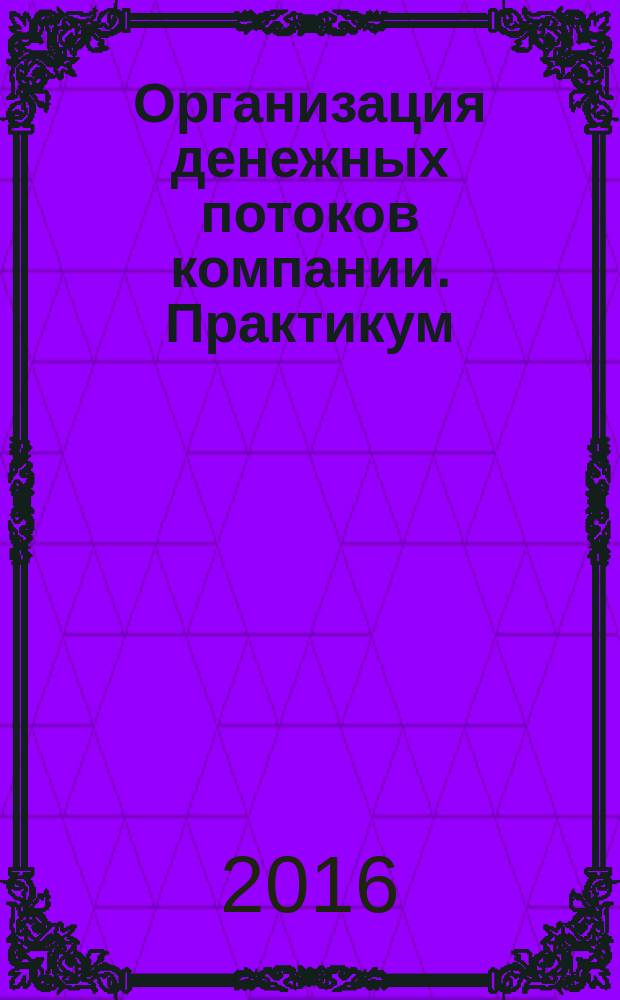 Организация денежных потоков компании. Практикум : учебном пособие