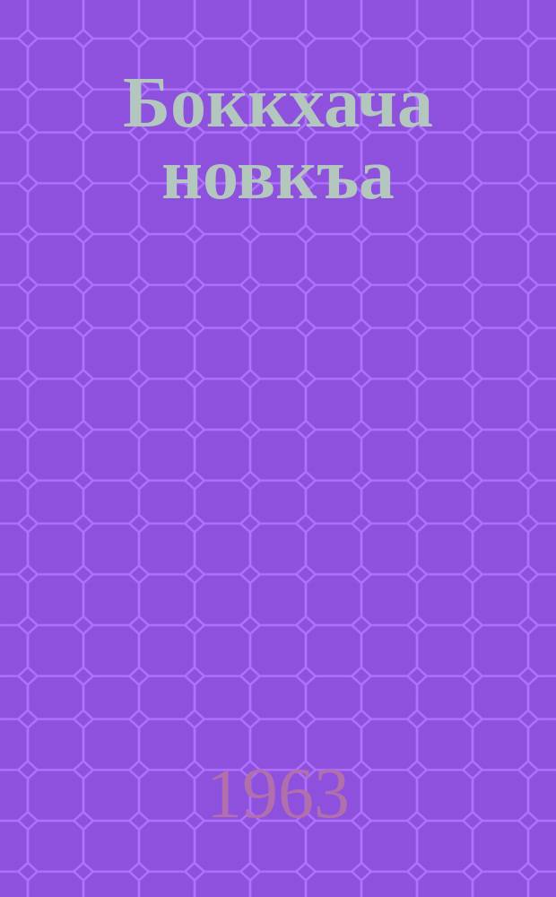 Боккхача новкъа = На большой дороге