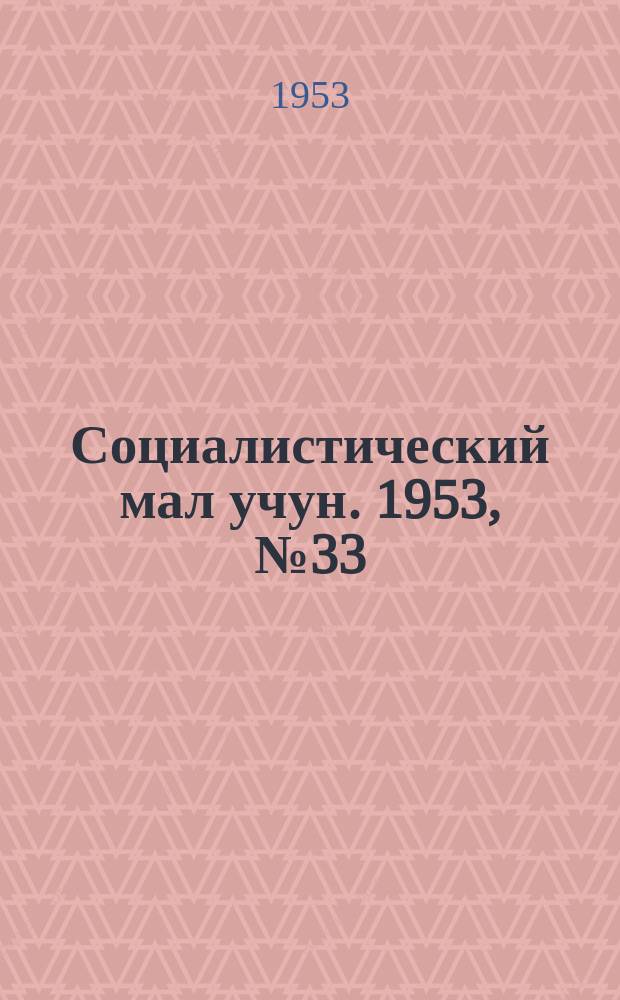 Социалистический мал учун. 1953, № 33 (656) (1 мая)
