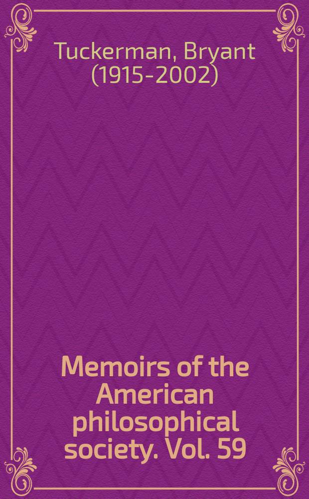Memoirs of the American philosophical society. Vol. 59 : Planetary, lunar and solar positions A.D. 2 to A.D. 1649 at five-day and ten-day intervals