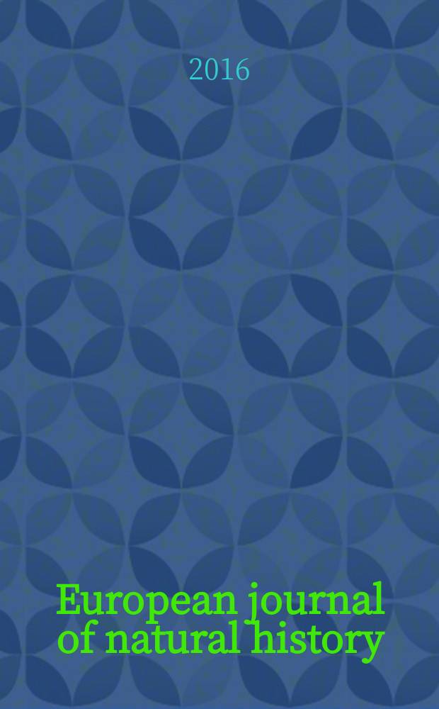 European journal of natural history : scientific journal. 2016, № 4