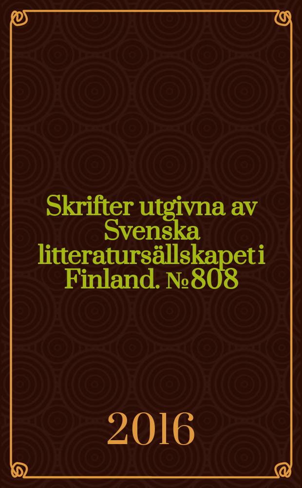 Skrifter utgivna av Svenska litteratursällskapet i Finland. № 808 : Tankens utåtvändhet = Экстраверсия мышления