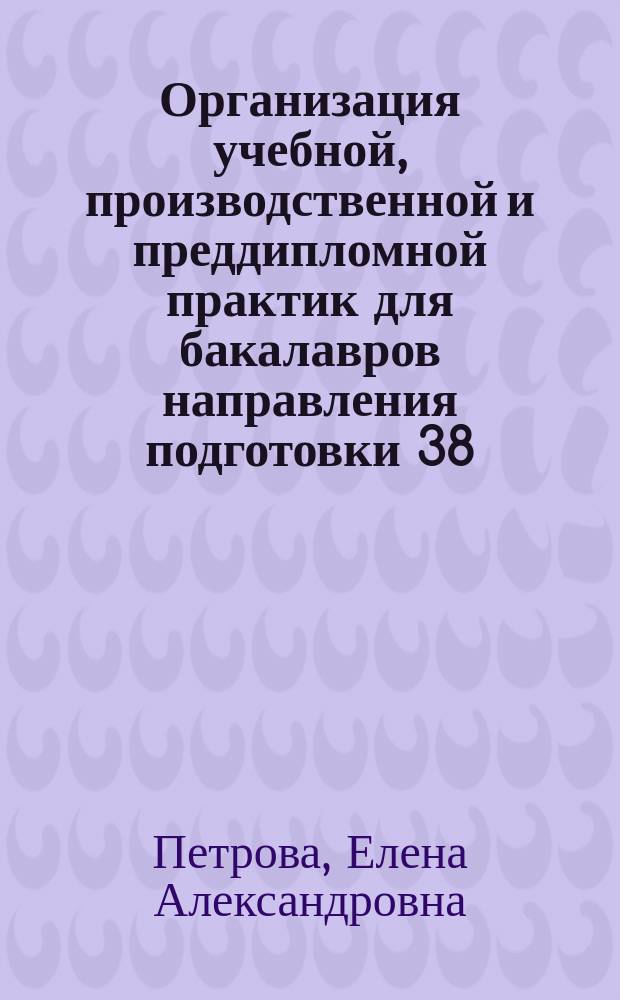 Организация учебной, производственной и преддипломной практик для бакалавров направления подготовки 38.03.05 "Бизнес-информатика" : учебно-методическое пособие