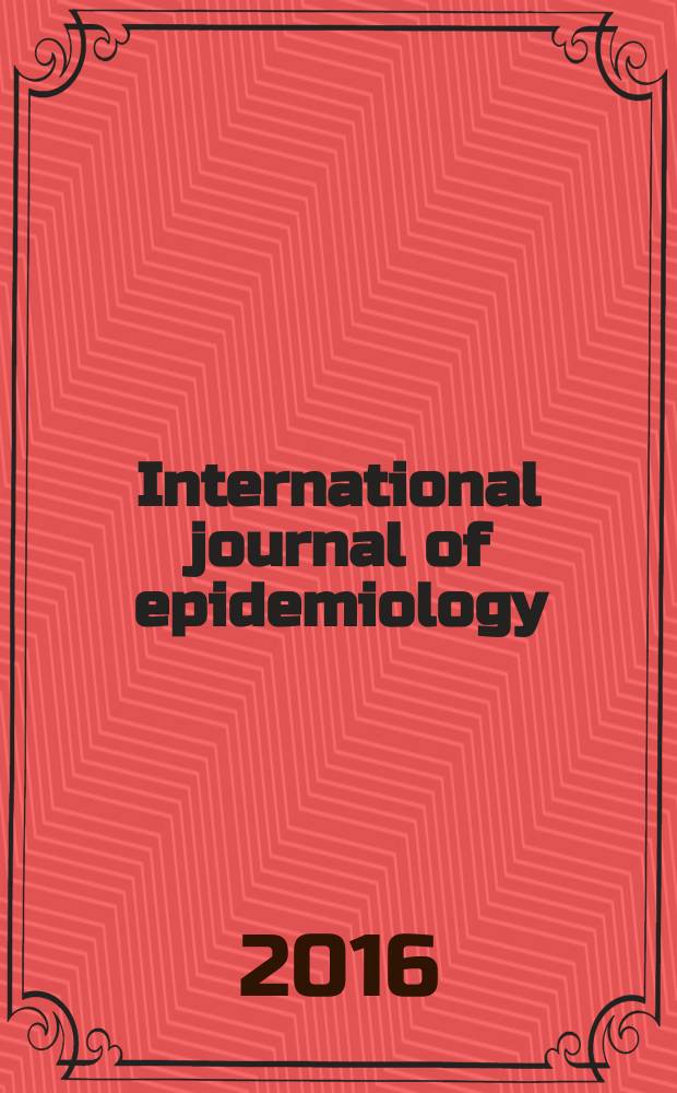 International journal of epidemiology : Offic. journal of the Intern. epidemiol. assoc. Vol. 45, № 3
