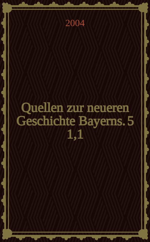Quellen zur neueren Geschichte Bayerns. 5 [1,1] : Korrespondenzen König Ludwigs I. von Bayern = Король Людвиг I Баварии и Лео Кленце: переписка. том 1: 1815-1818