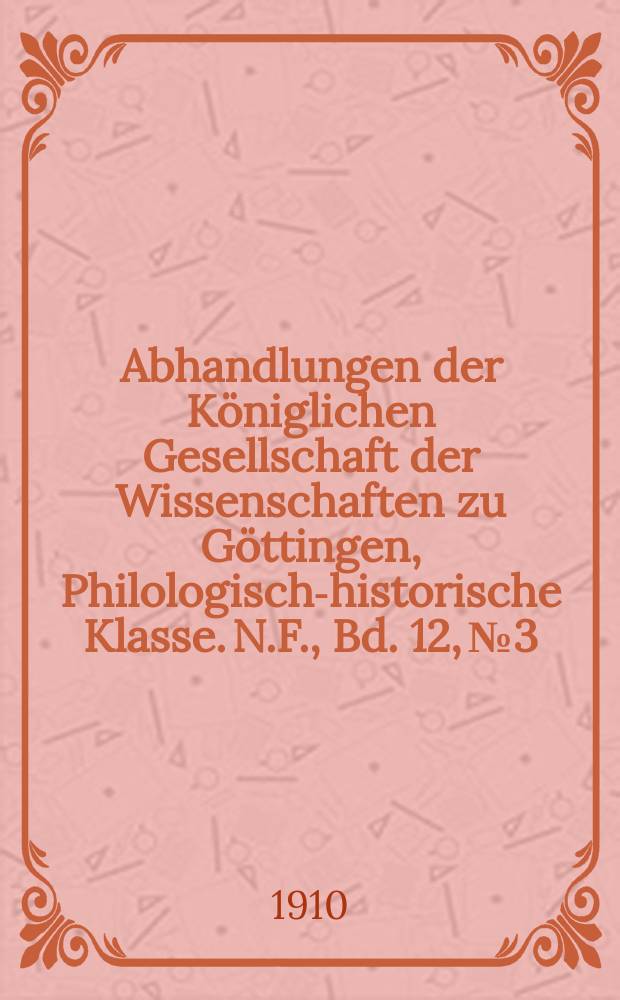 Abhandlungen der Königlichen Gesellschaft der Wissenschaften zu Göttingen, Philologisch-historische Klasse. N.F., Bd. 12, № 3 : 1909/1912. Doctrina Iacobi nuper baptizati = Учение Иакова Жидовина
