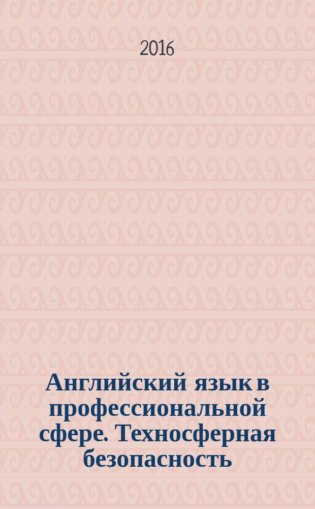 Английский язык в профессиональной сфере. Техносферная безопасность : практикум для студентов образовательной программы 20.03.01 Техносферная безопасность текстовое электронное издание. Ч. 2