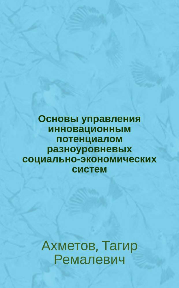 Основы управления инновационным потенциалом разноуровневых социально-экономических систем : монография