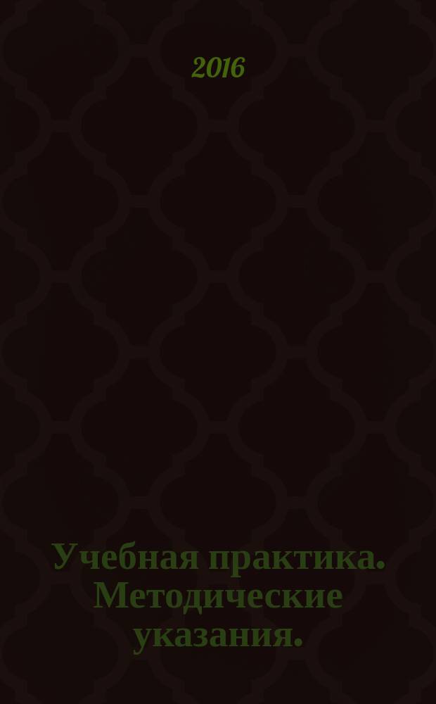 Учебная практика. Методические указания.