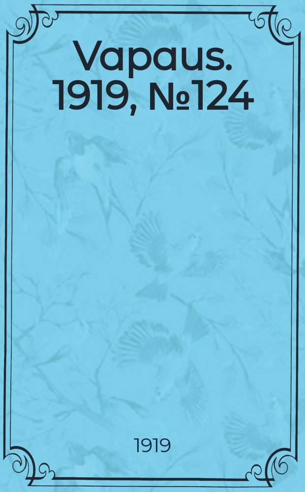 Vapaus. 1919, № 124 (14 июня)