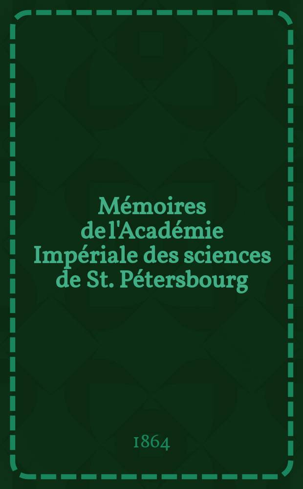 M&eacute;moires de l'Acad&eacute;mie Imp&eacute;riale des sciences de St. P&eacute;tersbourg : avec l'histoire de l'Academie. S&eacute;r. 7, t. 8, № 7 : &Uuml;ber das Geh&ouml;rorgan von Petromyzon fluviatilis = Органы слуха миноги речной