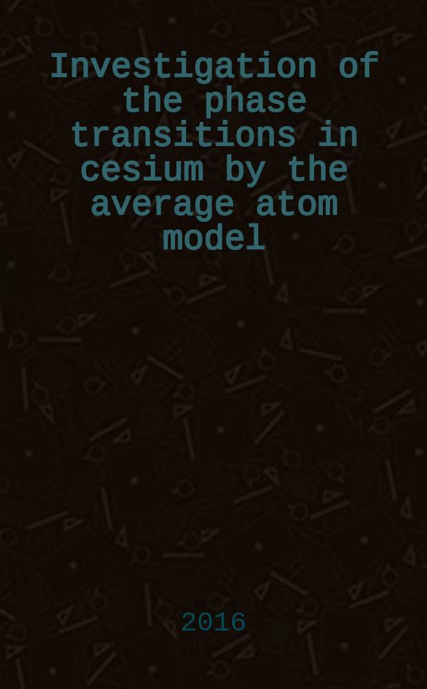 Investigation of the phase transitions in cesium by the average atom model
