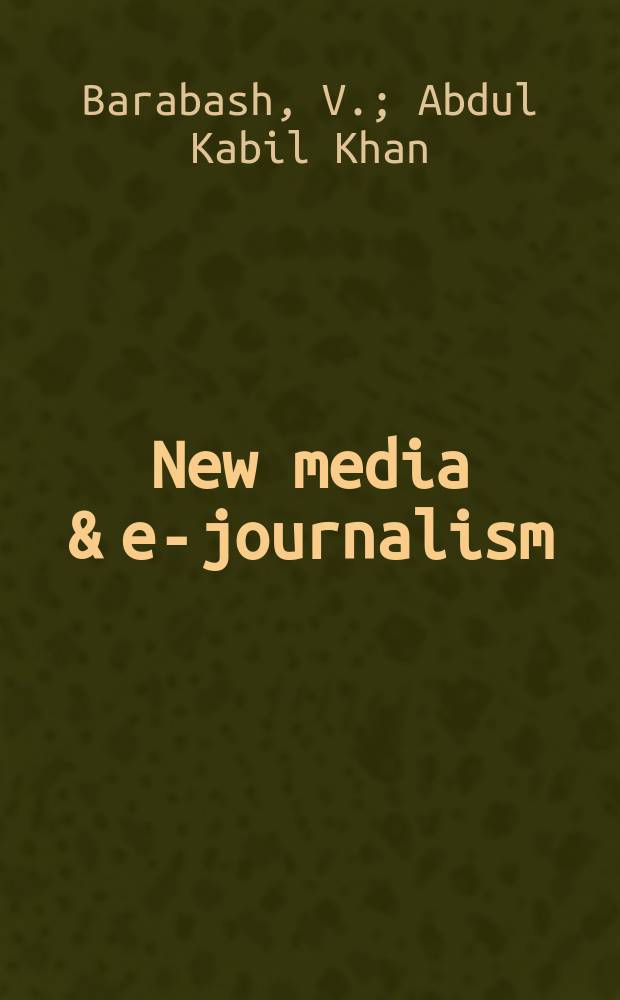 New media & e-journalism