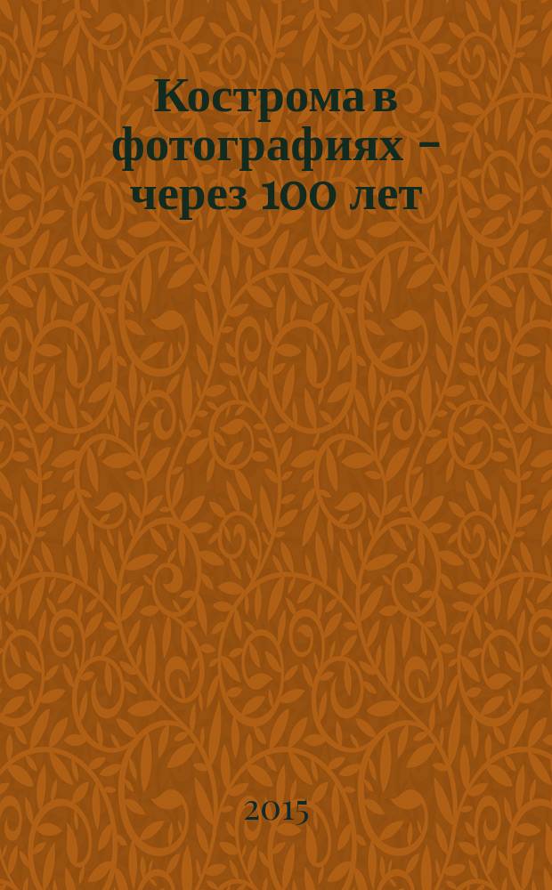 Кострома в фотографиях - через 100 лет : краеведческий фотоальбом