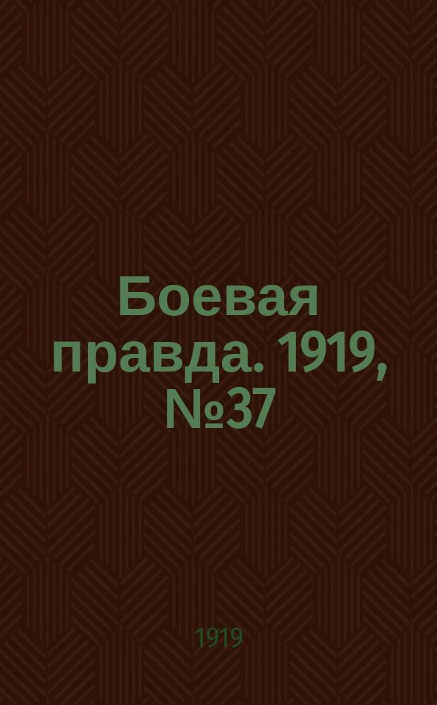 Боевая правда. 1919, № 37 (19 окт.)