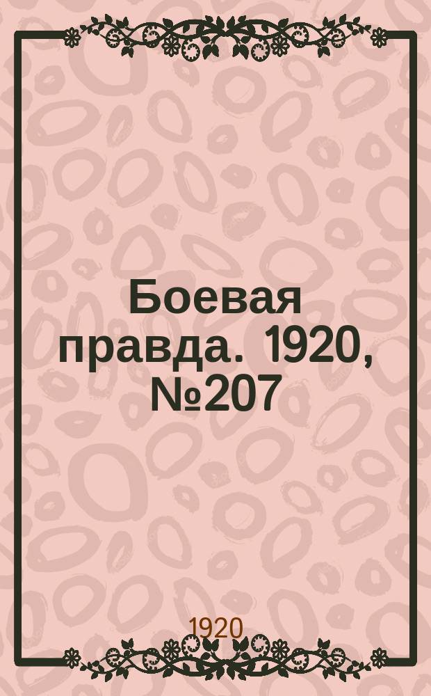 Боевая правда. 1920, № 207 (308) (17 сент.)
