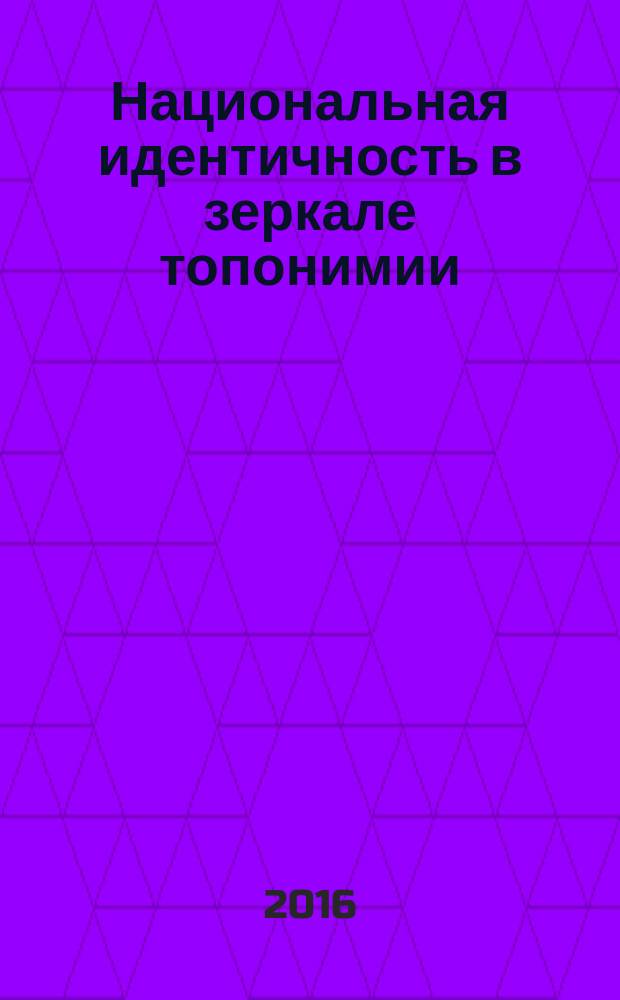 Национальная идентичность в зеркале топонимии (Горный Алтай) : монография